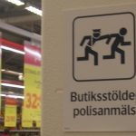 Ladendiebstahl wird angezeigt (schwedischer Supermarkt)