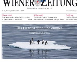 Titelbild - Klimawandel - Wiener Zeitung - 9.10.18